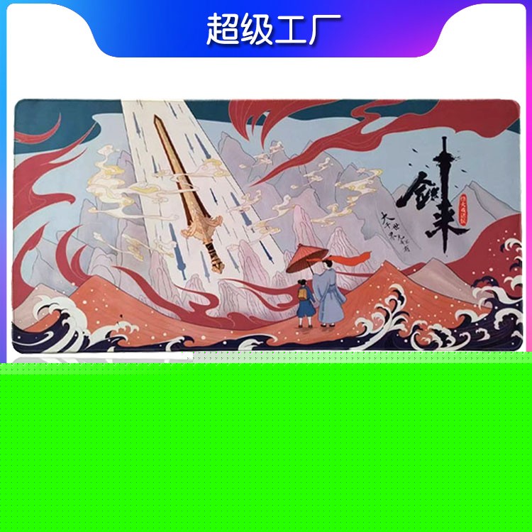 通亞工藝品國潮風(fēng)仙鶴橡膠鼠標(biāo)墊 采用精密紡織、防滑底部設(shè)計(jì)